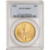 Image 1 : 1922 $20 St. Gaudens Double Eagle Gold Coin PCGS MS65