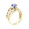 Image 4 : 14KT Yellow Gold 0.83 ctw Sapphire and Diamond Ring