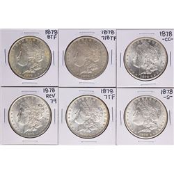 1878 $1 Morgan Silver Dollar Set Including 7/8,78-CC,78 7TF Rev 79,78 8tf,78 TF,