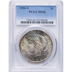 1926-S $1 Peace Silver Dollar Coin PCGS MS66