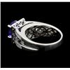 Image 3 : 14KT White Gold 2.60 ctw Tanzanite and Diamond Ring