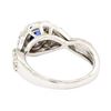 Image 3 : 14KT White Gold 0.80 ctw Sapphire and Diamond Ring