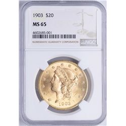 1903 $20 Liberty Head Double Eagle Gold Coin NGC MS65