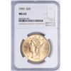 Image 1 : 1903 $20 Liberty Head Double Eagle Gold Coin NGC MS65