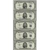 Image 1 : Lot of (5) Consecutive 1953B $5 Silver Certificate Notes Gem Uncirculated