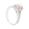 Image 3 : 14KT White Gold 1.21 ctw Morganite and Diamond Ring