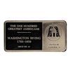 Image 2 : 500 Grain Sterling Silver Franklin Mint 100 Greatest Americans Ingot