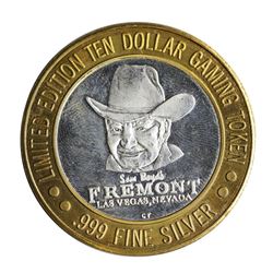 .999 Silver Sam Boyd's Fremont Hotel $10 Casino Limited Edition Gaming Token