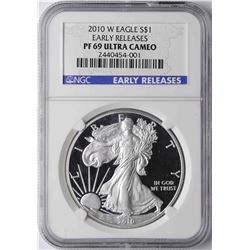 2010-W $1 American Silver Eagle Proof Coin NGC PF69 Ultra Cameo Early Releases