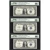 Image 1 : Lot of (3) 1935D $1 Silver Certificate Notes Fr.1613W PMG Gem Uncirculated 66EPQ