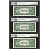 Image 2 : Lot of (3) 1935D $1 Silver Certificate Notes Fr.1613W PMG Gem Uncirculated 66EPQ