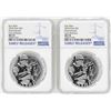 Image 1 : Lot of (2) 2018 Niue $2 Star Wars Stormtrooper Silver Coins NGC MS70 Early Relea