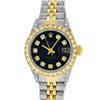 Image 2 : Rolex Ladies Two Tone 14K Black Diamond Lugs Datejust Wristwatch