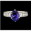 Image 1 : 14KT White Gold 2.79 ctw Tanzanite and Diamond Ring