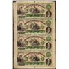 Image 1 : Uncut Sheet of 1800's $50 Citizens Bank of Louisiana Obsolete Notes