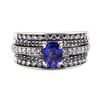 Image 2 : 14KT White Gold 1.81 ctw Sapphire and Diamond Ring