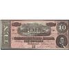 Image 1 : 1864 $10 Confederate States of America Note