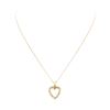 Image 2 : 14KT Yellow Gold 1.00 ctw Diamond Heart Shaped Pendant with 14KT Rose Gold Chain