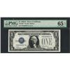 Image 1 : 1928A $1 Funnyback Silver Certificate Note Fr.1601 PMG Gem Uncirculated 65EPQ