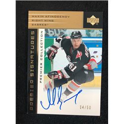 2002-03 UD PREMIER COLLECTION MAXIM AFINOGENOV GOLD AUTO