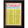 Image 1 : 1962 Topps Baseball #277 4th Series Checklist (UNMARKED)