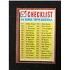 Image 1 : 1962 Topps Baseball #192 3rd Series Checklist (UNMARKED)