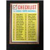 Image 1 : 1962 TOPPS BASEBALL #22 1ST SERIES CHECKLIST (UNMARKED)