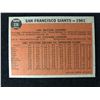 Image 2 : 1962 Topps #226 San Francisco Giants
