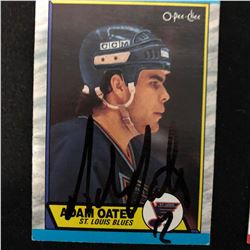 ADAM OATES AUTOGRAPHED HOCKEY CARD