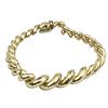 Image 1 : 14K Yellow Gold Italy Faceted Style Macaroni Bracelet
