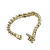 Image 2 : 14K Yellow Gold Italy Faceted Style Macaroni Bracelet