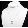 Image 1 : 14k White Gold Diamond initial Necklace