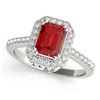 Image 2 : 1ct Ruby 14K White Gold Ring 5.48gm