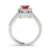 Image 3 : 1ct Ruby 14K White Gold Ring 5.48gm