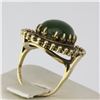 Image 7 : 14 K Yellow Gold Green Jade Ring