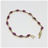 Image 1 : 14k Yellow Gold Ruby Bracelet