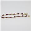 Image 2 : 14k Yellow Gold Ruby Bracelet