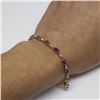 Image 3 : 14k Yellow Gold Ruby Bracelet