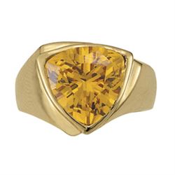 7ct Citrine 14K Yellow Gold Ring 7.27gm