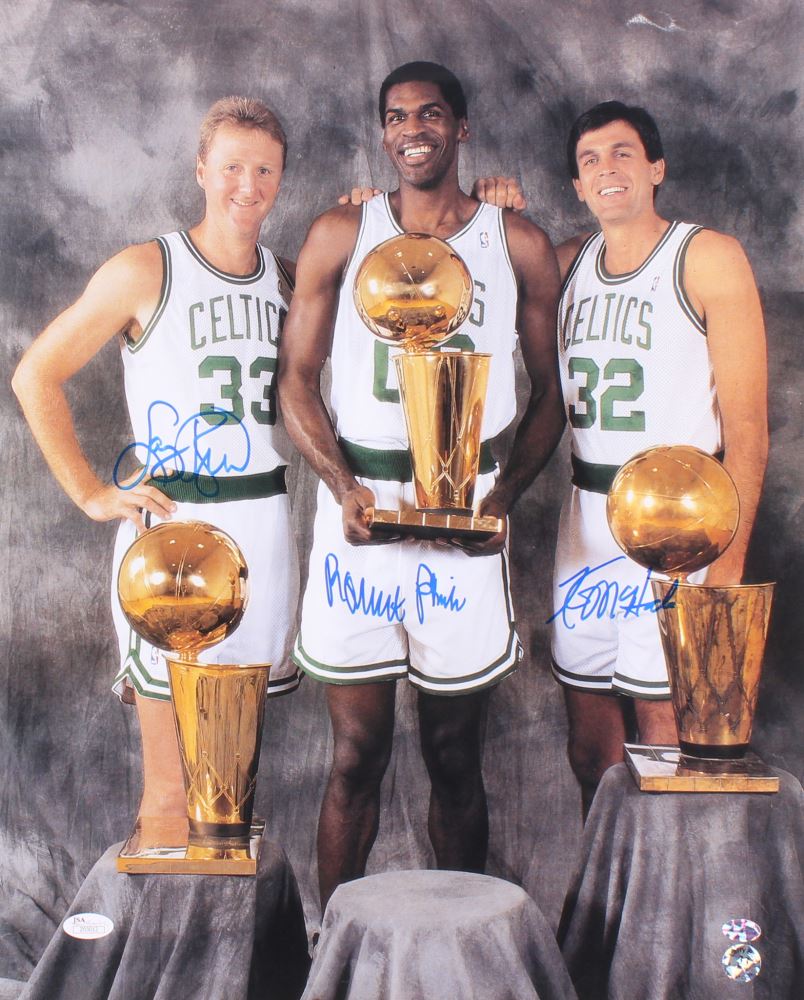 Larry Bird, Kevin McHale, Robert Parish Signed Celtics 16x20 Photo (JSA LOA  Bird Hologram)
