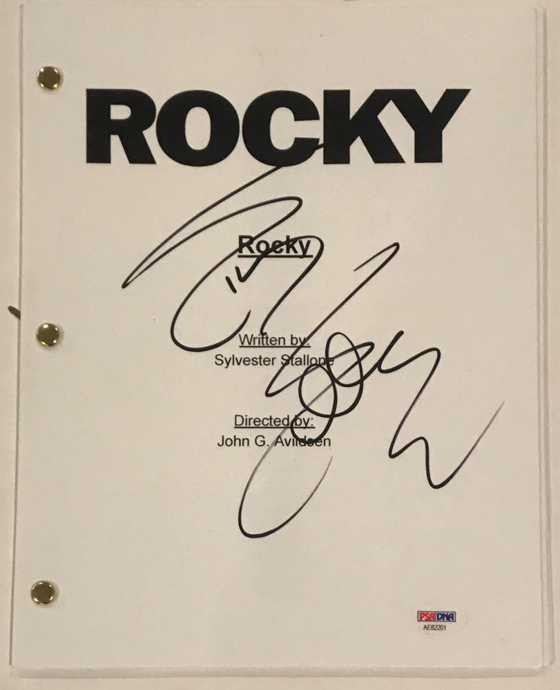 Rocky Script Sylvester Stallone Signed
