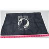 Image 1 : POW MIA FLAG, (PRISONER OF WAR COMMEMORATIVE NYLON FLAG), 20"X13"