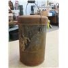 Image 3 : 2 GAL. ANTIQUE CREAM CAN *W/WOOD HANDLE* & CANNER, *NO LID, BOTTOM RUSTED*