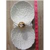 Image 5 : 2 LEAF SHAPED DISHES, (CALIFORNIA POTTERY), (1 MADE IN ENGLAND #M407)