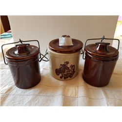 CHEESE CROCKS (QTY 3)