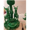 Image 3 : RESIN FIGURES, JADE COLORED, *LARGE, HEAVY* (QTY 2)