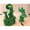 Image 5 : RESIN FIGURES, JADE COLORED, *LARGE, HEAVY* (QTY 2)