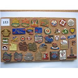 LAPEL PINS - LOT OF 40 DIFFERENT - (CURLING) *SOME BRIER & SCOTT TOURNAMENT OF HEARTS*