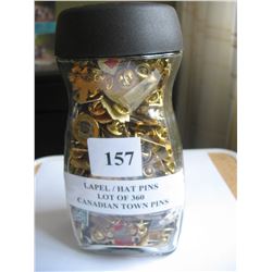 LAPEL / HAT PINS (LOT OF 360) *CANADIAN TOWN PINS*