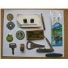 Image 4 : LOT OF MISC.  ITEMS - (BULLET LIGHTERS,  BELT BUCKLE,  MATCH BOOKS, WATCH,  ETC.)